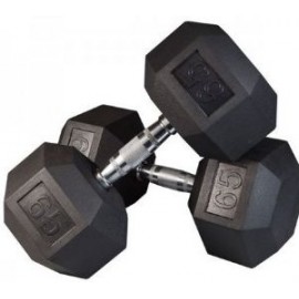 PAR MANCUERNAS HEXAGONALES AHULADAS DE 65 LBS