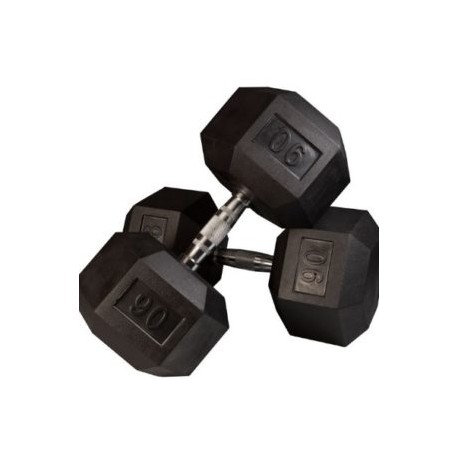 PAR MANCUERNAS HEXAGONALES AHULADAS DE 90 LBS