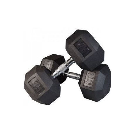 PAR MANCUERNAS HEXAGONALES AHULADAS DE 65 LBS