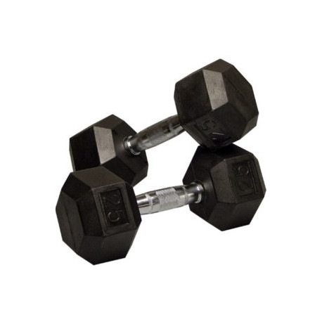 PAR MANCUERNAS HEXAGONALES AHULADAS DE 25 LBS