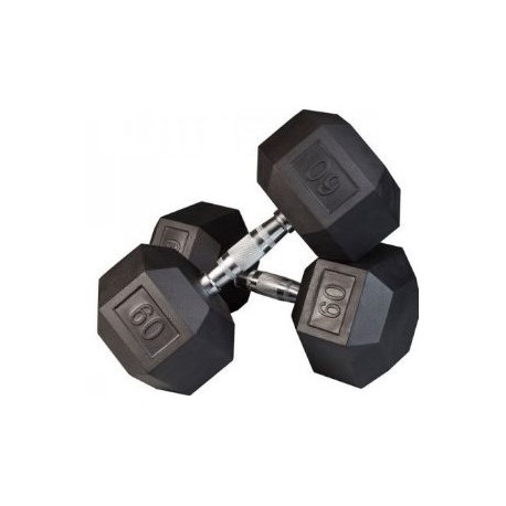 PAR MANCUERNAS HEXAGONALES AHULADAS DE 60 LBS