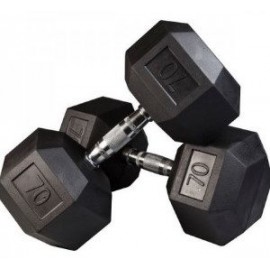 PAR MANCUERNAS HEXAGONALES AHULADAS DE 70 LBS