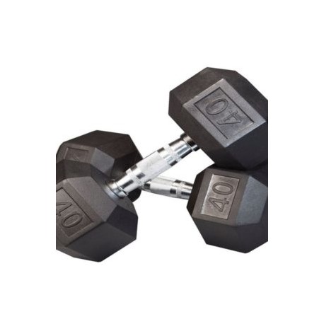 PAR MANCUERNAS HEXAGONALES AHULADAS DE 40 LBS