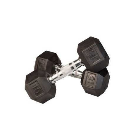 PAR MANCUERNAS HEXAGONALES AHULADAS DE 15 LBS