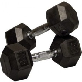 PAR MANCUERNAS HEXAGONALES AHULADAS DE 25 LBS