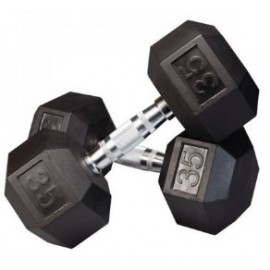 PAR MANCUERNAS HEXAGONALES AHULADAS DE 35 LBS